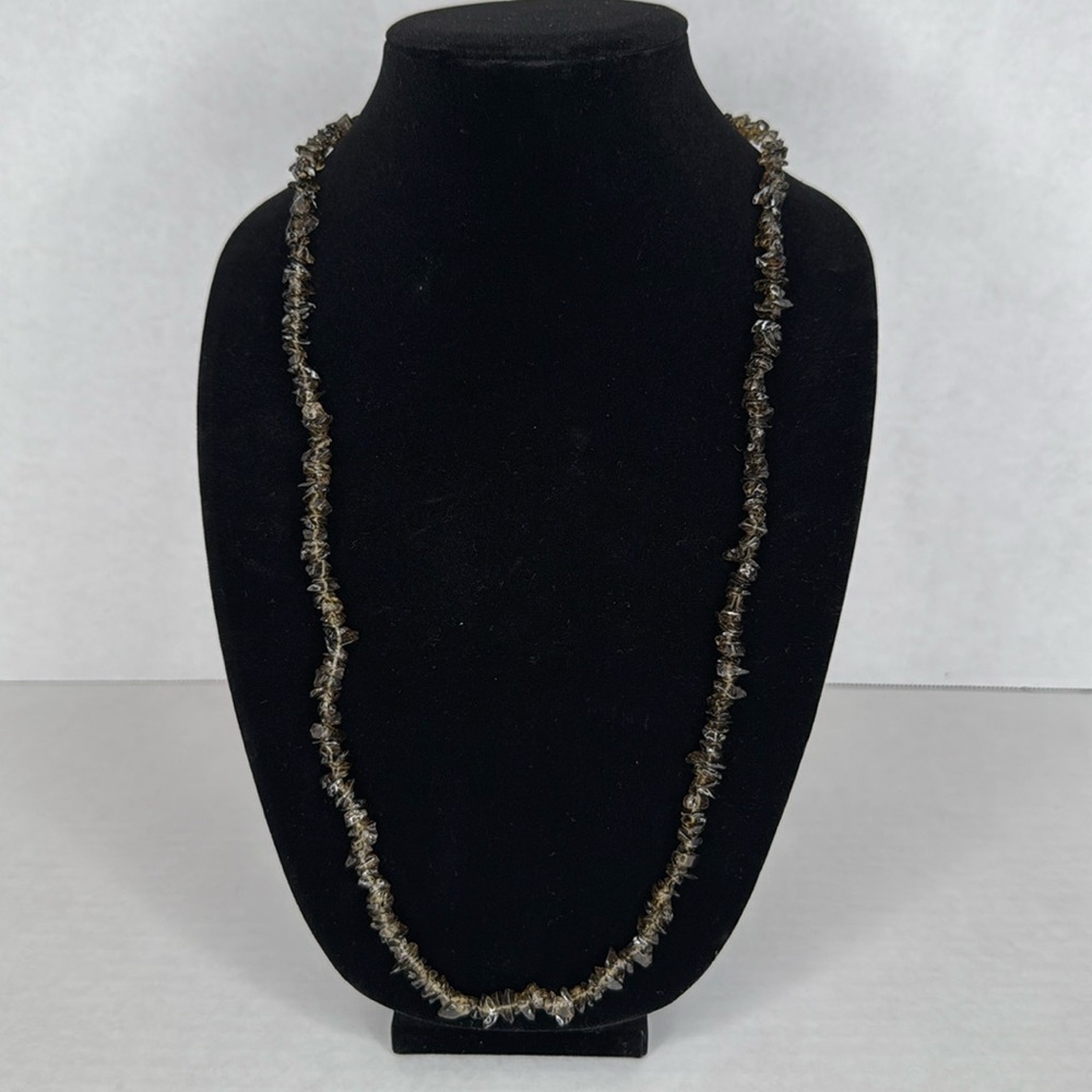 Antique Blackish Chip-Style Necklace Lot A2